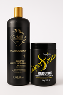 Keratin Treatment Kit G Hair Moroccan Detox Shampoo And Fio Perfeitto Hair Btox Mask 33.8fl.oz 1000ml - Keratinbeauty