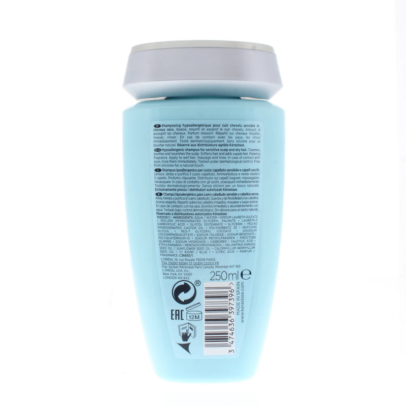 Specifique Bain Riche Dermo Calm Shampoo for Sensitive Scalp & Dry Hair, 8.5 Oz