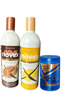 Novex Chococare & Chococlean Shampoo With Cocoa Protein And Mass Reposition Hair Mask Set - Keratinbeauty