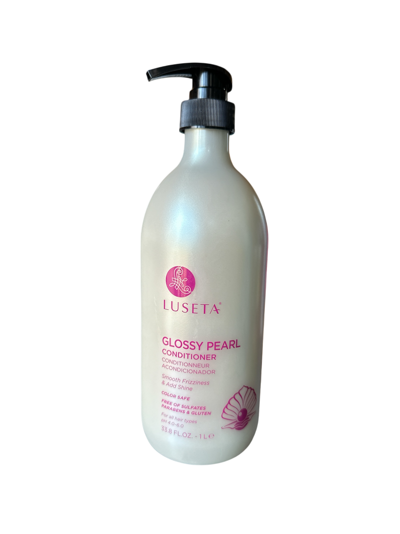 Luseta Glossy Pearl Conditioner Smooth & Frizziness Formula Colour Safe 33.8fl.oz 1000ml - Keratinbeauty
