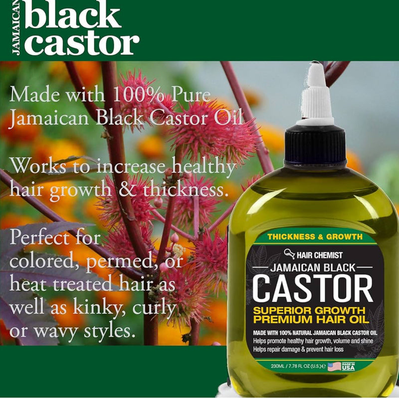 Hair Chemist Jamaican Black Castor Oil Scalp Stimulator Hair Grow Volume &Shine 7.1fl.oz 210ml - Keratinbeauty