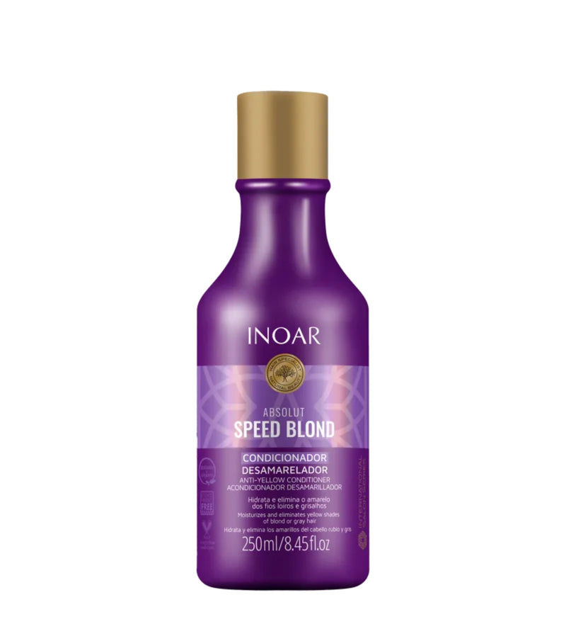 INOAR ABSOLUT SPEED BLOND ANTI YELLOW HAIR CONDITIONER 250ml - Keratinbeauty