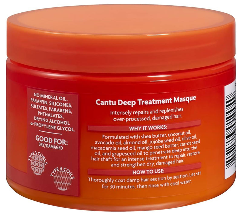 Cantu Grapeseed Strengtening Hair Treatment Masque For Extra Dry Damaged Hair 12oz 340g - Keratinbeauty