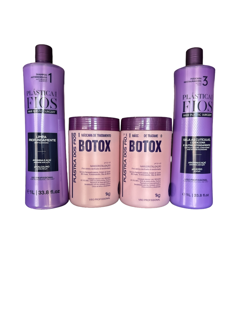 Plastica dos Fios Anti Residue Shampoo Hair Btox And Hydrating Mask Bundle - Keratinbeauty