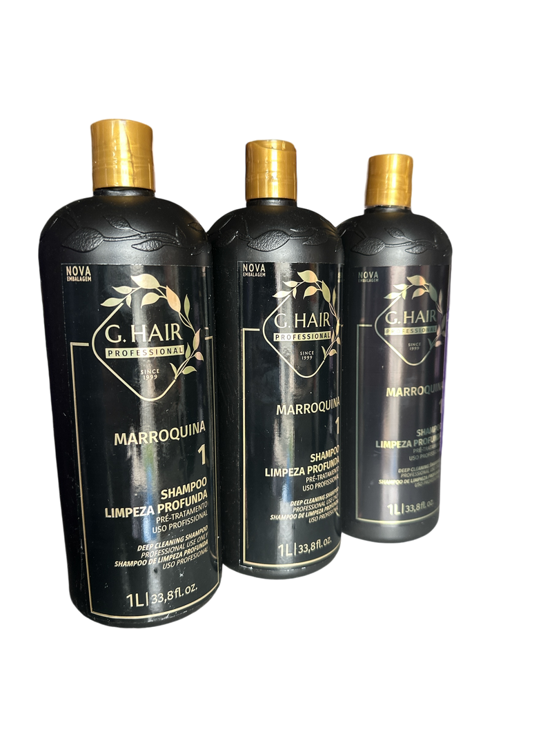 INOAR G HAIR MOROCCAN ANTI RESIDUE SHAMPOO 3 X 1000ml/34fl.oz. - Keratinbeauty