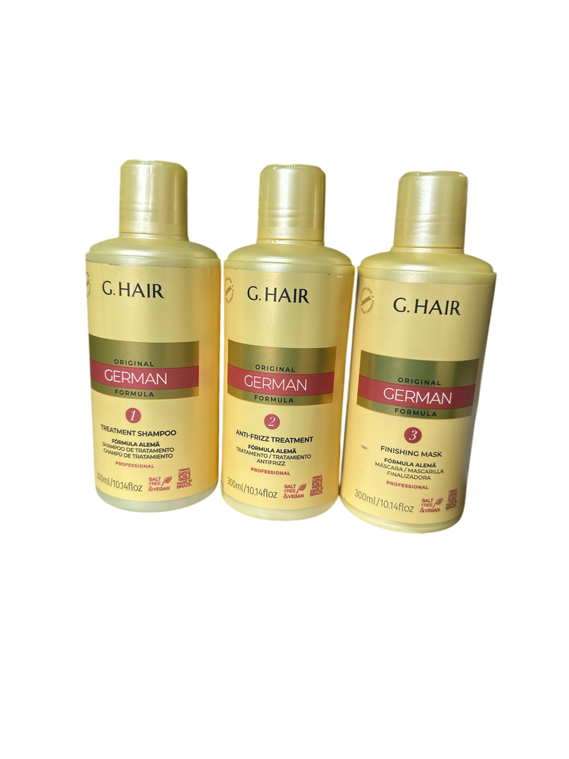 G HAIR GERMAN HAIR SMOOTHING KIT 3 x 250ml/8.5fl.oz. - Keratinbeauty