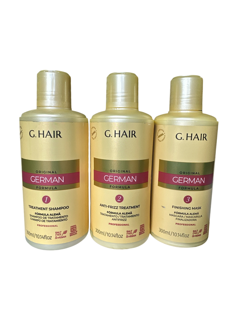 G HAIR GERMAN KIT HYDRATANT BROSSE PROGRESSIVE 3 x 250ml - Keratinbeauty