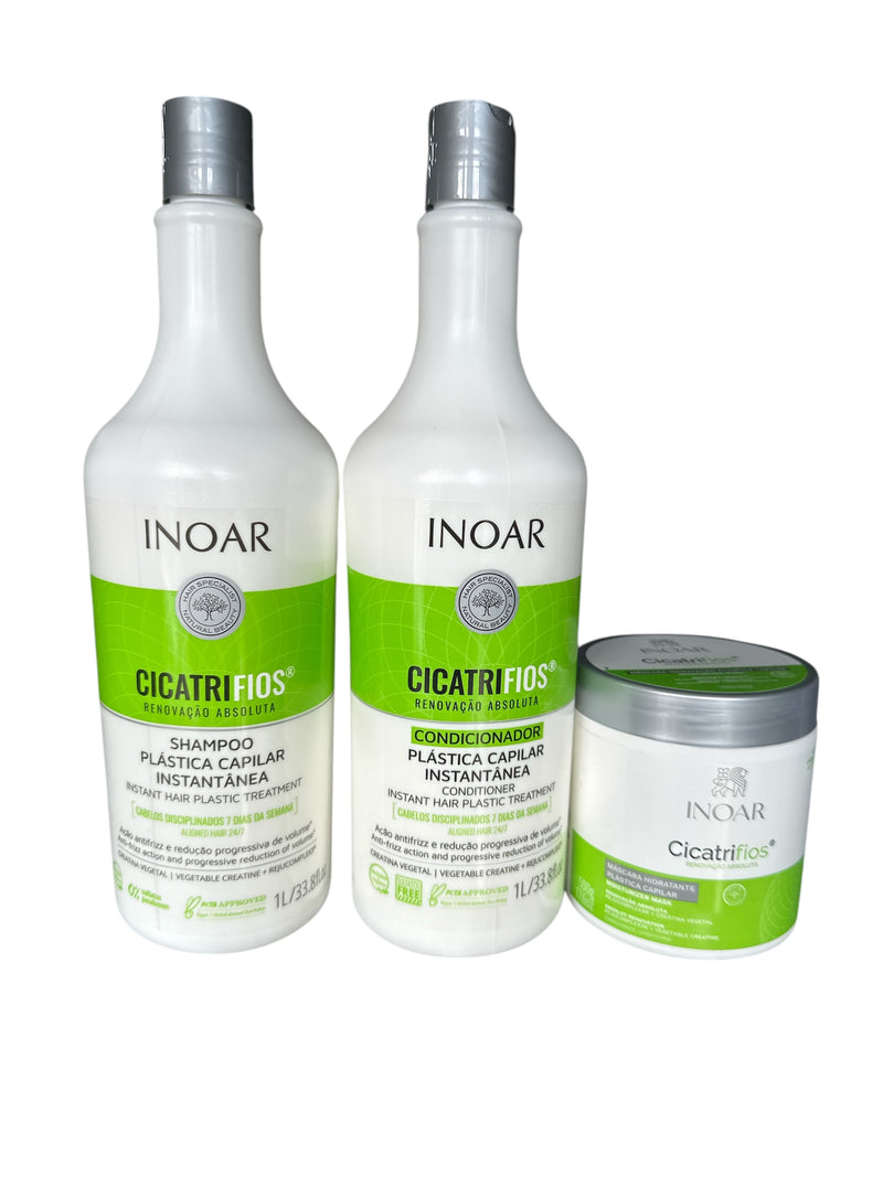 Inoar Cicatrifios Capillary Plastic Surgery Hair Frizz Free Kit - Keratinbeauty