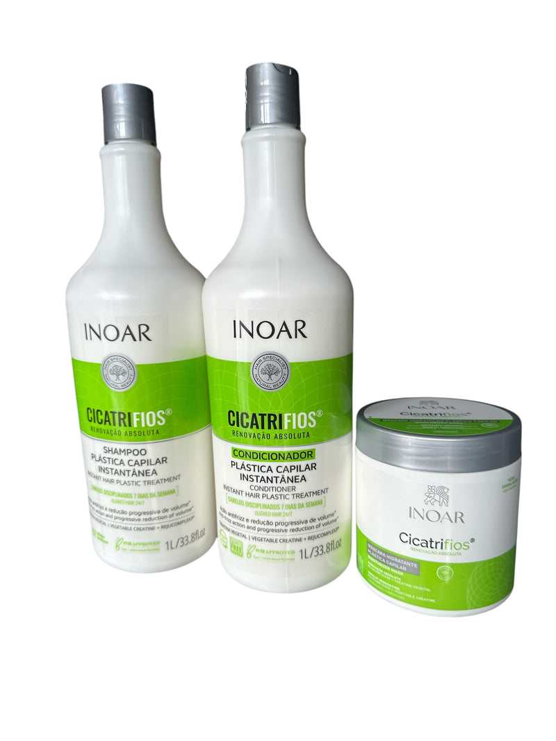 Inoar Cicatrifios Capillary Plastic Surgery Hair Frizz Free Kit - Keratinbeauty