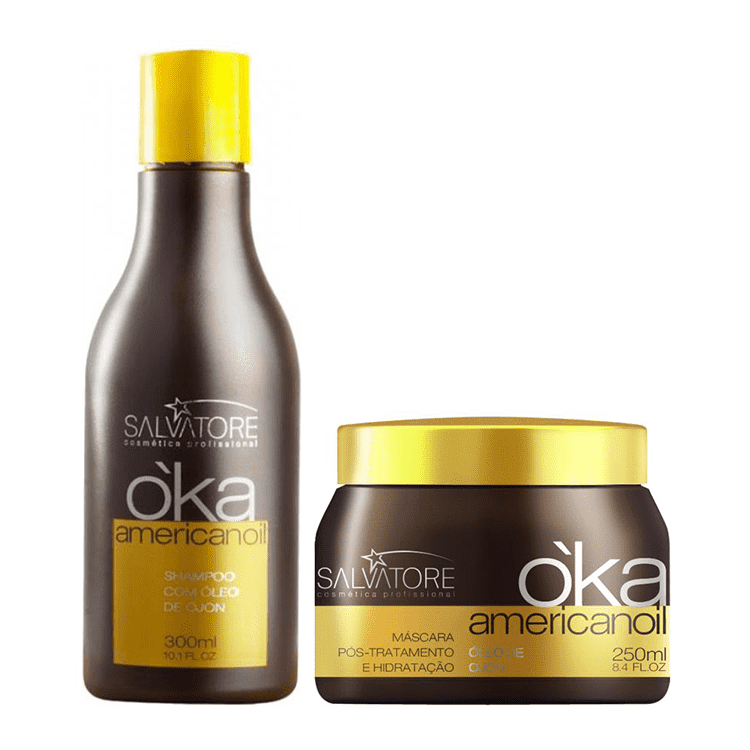 SALVATORE OKA AMERICAN OIL KIT DE TRAITEMENT HYDRATANT POUR LES CHEVEUX 300ml / 10,13fl.oz. - Keratinbeauty